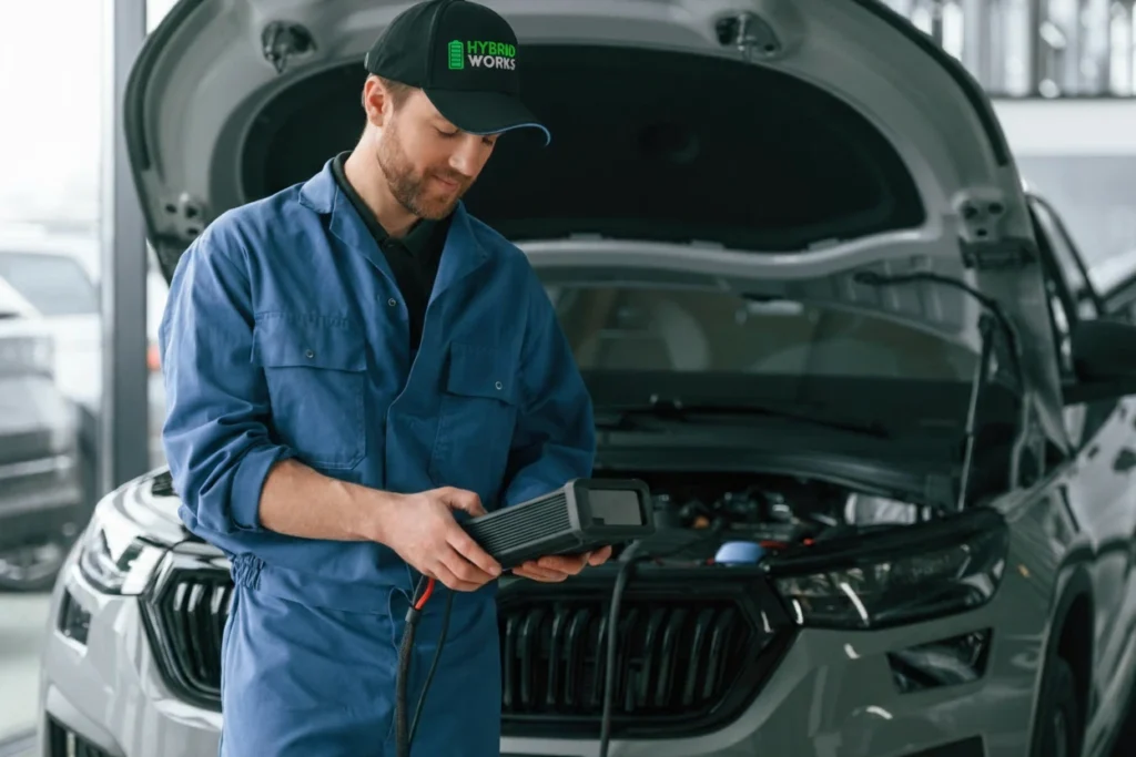 hybrid ev vehicle engine machanic checking